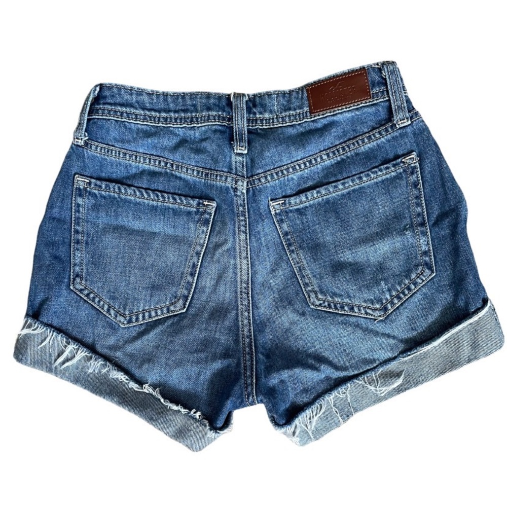 Hollister Frayed Denim Ripped Jean Shorts Size 24 - Picture 4 of 15